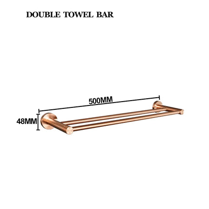 High Quality Brushed Rose Gold 304 Stainless Steel Towel Rack Toilet Paper Holder Towel Bar Soap Dish Bathroom Accessories
