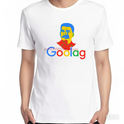 Men's Cotton Graphic Tee Short Sleeve Funny Goolag Ussr Stalin Artsy Awesome Shirt New Arrival Top Quality Vintage Style