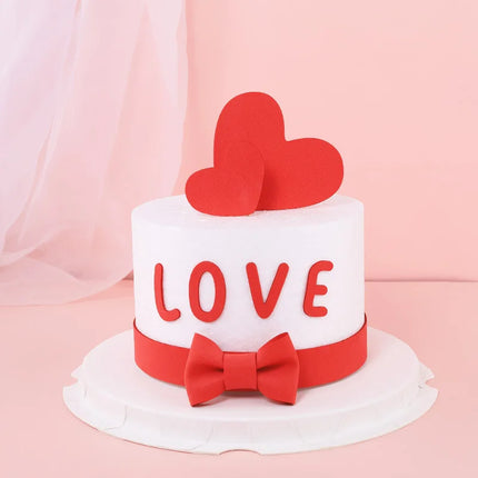Couples Kiss Heart Love Bear Cake Cupcake Topper Happy Birthday Valentine's Day Party Dessert Wedding Decor Baking Supplies