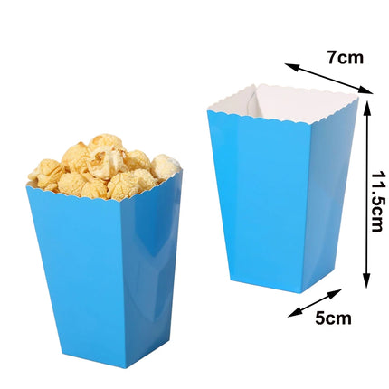 6/12/24 Solid Color Paper Food Trays Disposable Food Boat Black White Blue Yellow Popcorn Box Baby Showe Birthday Party Supplies