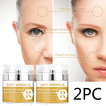 WANXI 50ml Retinol Face Cream Collagen Fade Fine Lines Brighten Skin Nourishing Facail Care Lifting Firming Korean Cream Essence