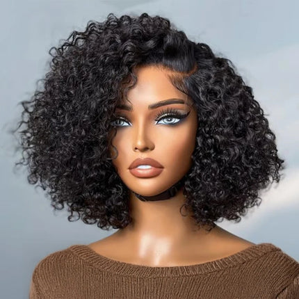 Short Water Curly Bob Wig Human Hair 100% 7x5 13x4 Ready To Wear And Go Glueless Wigs 13x6 HD Deep Wave Frontal Wigs For Women