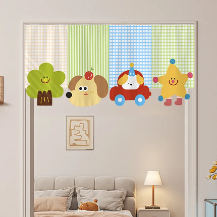 Door Curtain Printed Kitchen Triangle Flag Japanese Hanging Short Curtain Restaurant Curtains Partition Half-curtain Pennant Dec