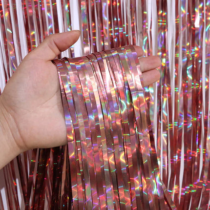 Cheap Tinsel Foil Fringe Curtains Backdropfor for Photo Booth Wedding Graduations Birthday Christmas Event Party Supplies