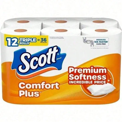 Triple Roll Toilet Paper Bulk Pack Septic Soft Commercial 40 Rolls