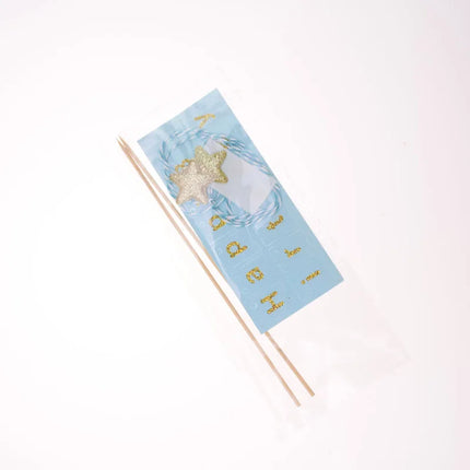 Cake Topper Flags Wrapper Star Cupcake Toppers Kids Happy Birthday Pink Blue Wedding Bridal Party Baking Decoration DIY New