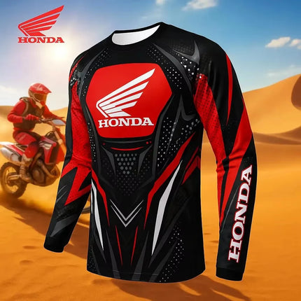 Kids/Adult Honda 2026 Summer New Off-Road Motorcycle Riding T-Shirt Breathable Sportswear Men and Women Riding Clothes