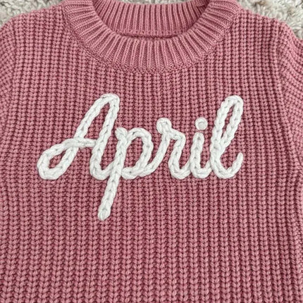 Custom Name Baby Knitted Romper Cotton Warm Long Sleeve Bodysuit Personalized Newborn Outfit Autumn Infant Jumpsuit Clothes Sets
