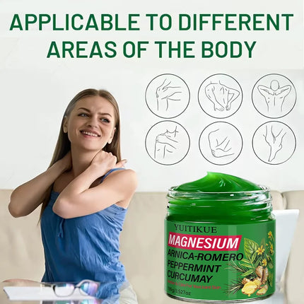 YUITIKUE Natural Plant Magnesium Joint Cream Soothe Tense Muscles Whole Body Sports Massage Ointment