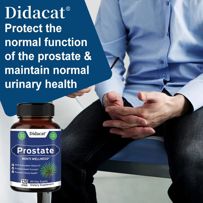 Men’s Prostate Support Capsules with Saw Palmetto, Fruit & Herbal Extracts, Support Urinary & Daily Wellness, Reduces Hair Loss