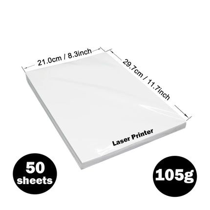50sheets 105g A4 Double-side Coated High Glossy Photo Paper By Laser Printer For Menu Picture Image Cover Printing