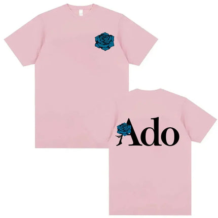 Ado Printed T-ahirt Women Men Fashion Casual Hip Hop High Street Short Sleeve Tops Tee Shirt Summer Simple Comfortable T-shirt