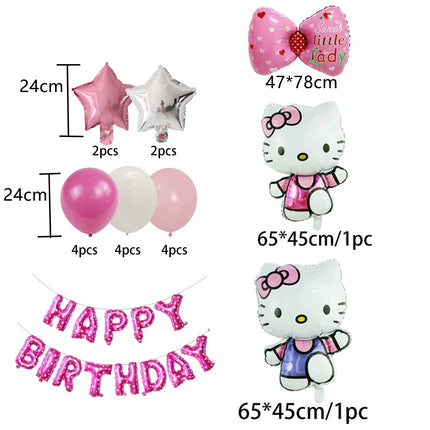Cute Cartoon Hello kitty Balloon Set Birthday Decoration,Aluminum Foil Balloons for Party Backdrop, Room Decor,Birthday Party ,Wedding Decorations,Back to School Decoration,Baby Shower,Gender Revealing Decorations
