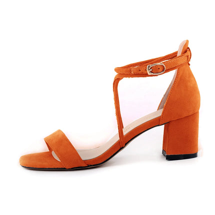 Women Sandals Fashion Sexy 5cm Low Heels Velvet Stripe Ankle Strap Sandals Office Pumps Thick High Heels Red Wedding Shoes