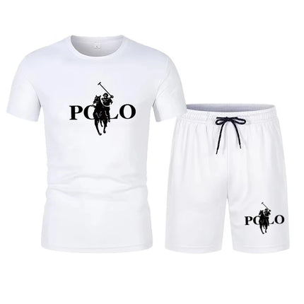 2026 Summer Fashion Trend Leisure Sports Set Mesh High Street Men's Set T-shir