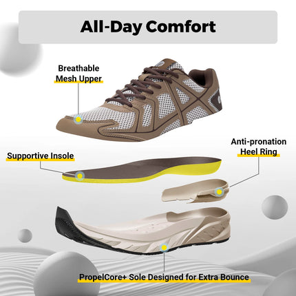 FitVille Men's Extra Wide Width Walking Athletic Sneakers, Non-Slip Gym Workout Shoes Featuring Thicker Cushioning & Bouncy Support, Comfort Footwear for Wide Feet & Sore Feet