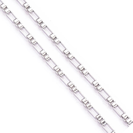 New 1 piece Stainless Steel Square Pearl Chain Necklace 3:1 Handmade Box Chain DIY Jewelry Making Bracelet Anklet Necklace