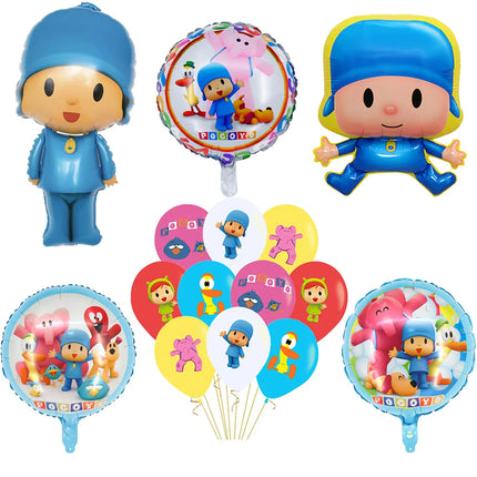 Pocoyoed Foil Air Balloons Eily Pato Latex Ballons Elephant PP Party Happy Birthday Banner Baby Shower Decoration Kids Boys Toys