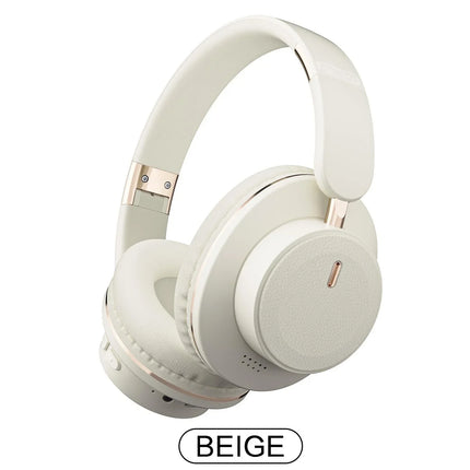 Bluetooth Headphones Over Ear Wireless Headset BT5.3 Foldable Portable Hi-Res Audio Fashion Aesthetic Deep Bass Stereo 24H Battery Fast Charge Dual Mode With Mic Noise Isolation For Students Content Creators Remote Work Trave