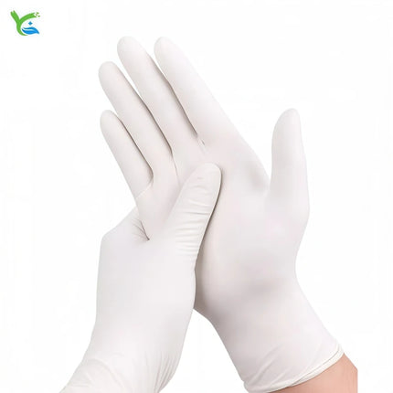 Wholesale Disposable Latex Gloves White Food Grade Powder-Free Multi-Purpose Kitchen Gloves for Cooking, Dishwashing, Cleaning