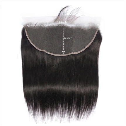 12A 13x6 Transparent Lace Closure Brazilian Virgin Remy Straight Hair 100% Virgin Natural Color Pre Plucked for Black Women