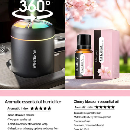 180ML Air Humidifier USB Electric Aroma Diffuser Essential Oil Purifier Aromatherapy Mist Maker Lights For Car Home Bedroom