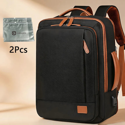 OGEHUAFEE daily commuting computer backpack, computer backpack+three piece set+3pcs storage bag, expandable travel and business laptop backpack, multi-functional lightweight backpack