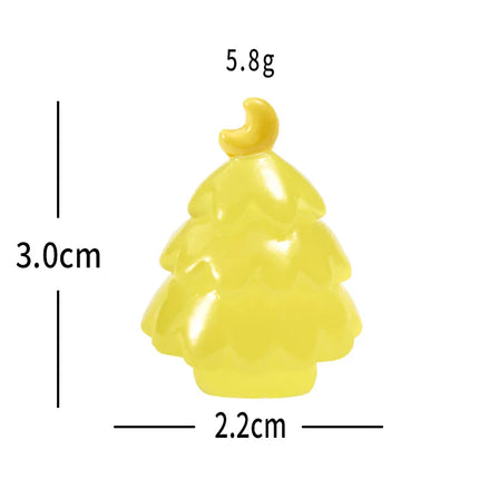 100pcs Wholesale Mini 3D Christmas Tree Resin Charms DIY for Keychain Jewelry Home Desktop Oranment Dollhouse Accessories