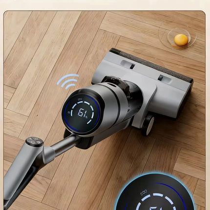Cordless 170W Brushless-Motor Smart Self-Cleaning Dry/Wet Vacuum & Mop with 15kPa Suction for Hard Floors Household-Use