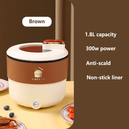 2026 New 1.8L Small Rice Cooker 450W Power Multifunctional Smart Electric Cooking Pot Home Portable Non-stick Hot Pot Soup Pot
