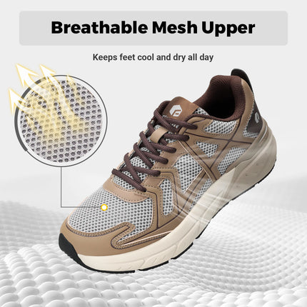 FitVille Men's Extra Wide Width Walking Athletic Sneakers, Non-Slip Gym Workout Shoes Featuring Thicker Cushioning & Bouncy Support, Comfort Footwear for Wide Feet & Sore Feet