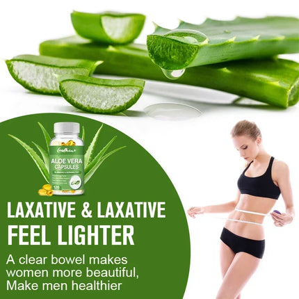 Aloe Vera Extract Capsules - Supports Intestinal, Digestive and Immune Health, Relieves Constipation and Balances Stomach AcidSu