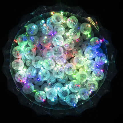 50Pcs Tumbler Small Round Ball Light Balloon LED Flash Luminous Lamps Lantern Light for Wedding Party Birthday Decoration
