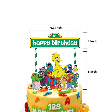 Cartoon Sesames  Street Birthday Party Decor Elmo and Friends Theme Tablecloth Plate Balloon Set Cake Decor Baby Shower