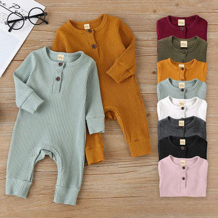 2026 Baby Boy Romper Girl Outfits Playsuit Summer Wear Cotton Infant Thin Jumpsuit Ribbed Clothes Knitted Stretch Toddler Onesie