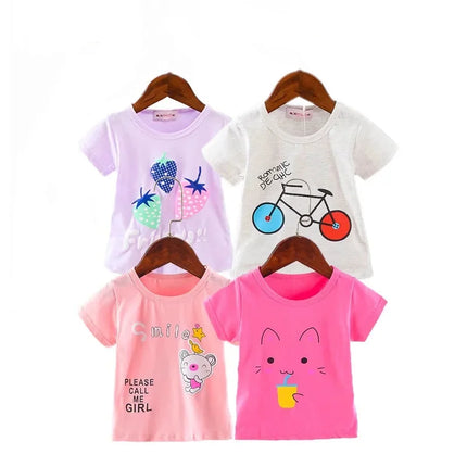 Lawadka Cotton Baby Girls Boys T Shirt Summer Tops Print Toddler Baby t shirt Casual Sport Baby Tees 1st Birthday Clothes 2024