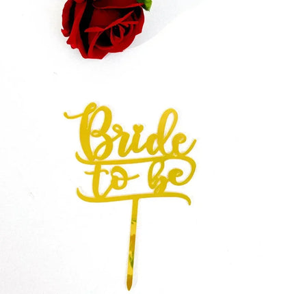 Ins Gold Acrylic Ring Wedding Cake Topper Bride Groom Proposal Party Wedding Cake Topper for Engagement Gift Dessert Decoration