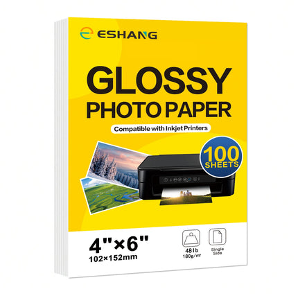 A4 20 Sheets | 100 Sheets 3R/4R/5R Glossy Photo Paper for Inkjet Printer, Bright Color, Suitable for Photography, Family, Festiv