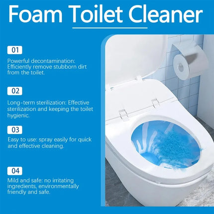 Foam Toilet Cleaner Deep Cleaning Strong Decontamination And Odor Removal Suitable For Squat Pits Urinals Toilet Tanks