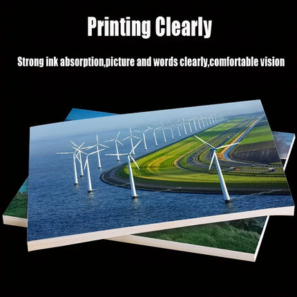 50 Sheets White A4 Self Adhesive Sticker Paper, Printable Label Paper Matte & Glossy Optional for Inkjet Laser Printer