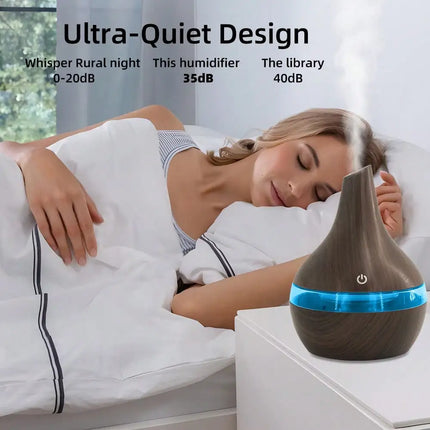 With Remote Control 300ml Cool Mist Humidifier & Oil Diffuser With 7 LED Lights For Ultimate Conven