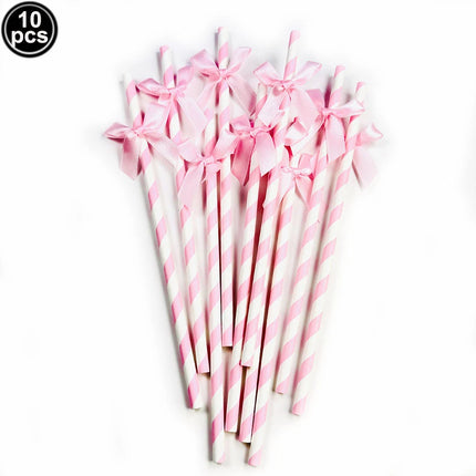 Pink Bow Cupcake Topper Pink Bow Birthday Decor Coquette Themed Party Decoration Bridal Shower Cake Topper Bow Party Decor