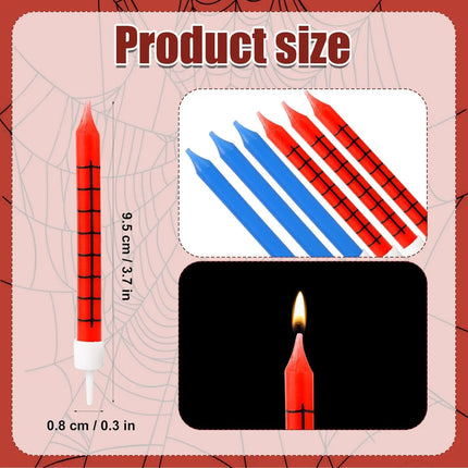 6/12ps Cakelove  Colorful Birthday Candles With Stand Star Heart Cake Candle Baby Children Birthday Party Supplies Wedding Decor