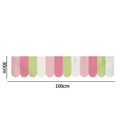 Door Curtain Printed Kitchen Triangle Flag Japanese Hanging Short Curtain Restaurant Curtains Partition Half-curtain Pennant Dec