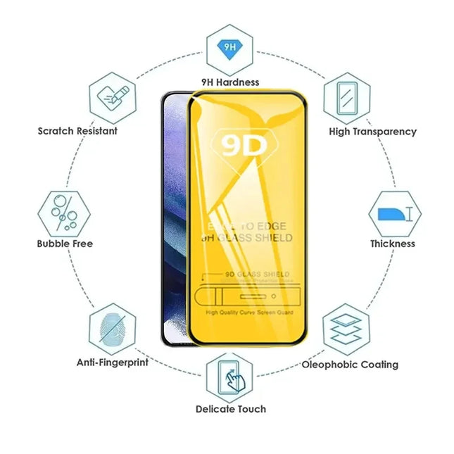 1-4PCS 9D Screen Protector For Samsung S24 Ultra S25 FE S22 Plus S21 S20 FE A36 A26 A25 A35 A34 A33 A32 A24 A22 Tempered Glass