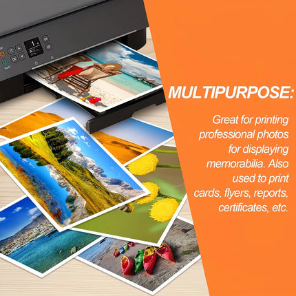 180g/200g/230g 100 Sheets 4x6" Photo Paper, 10.2cmx15.2cm Premium Glossy Photo Paper Picture Paper Printer Brochure Paper Glossy