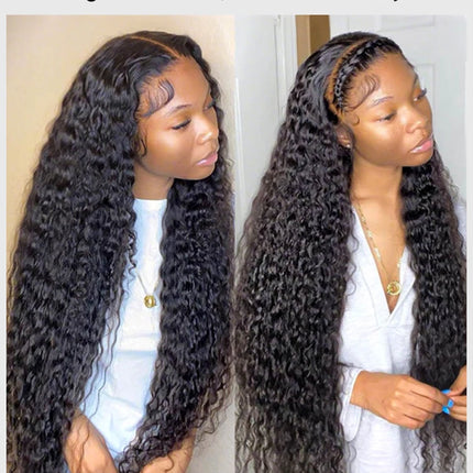 Water Wave Lace Front Wigs Glueless Wig Human Hair Ready To Wear Wigs Brazilian Lace Frontal Human Hair Wigs Pre Cut For Women