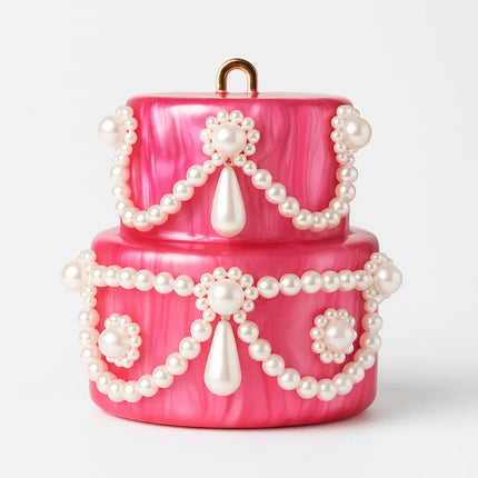 Mini Pearl Bag Crossbody Beaded Necklace Shoulder Handbag Egg Evening Fashion Totebag Women Hand Lady Phone Handbags Small Woman