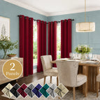 Burgundy / W37xH54(inch) / 2 panels|Grommet Top|United States