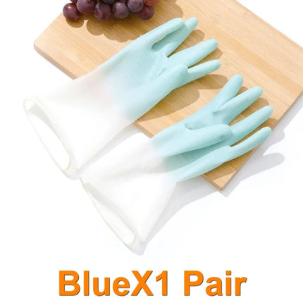 2723 Dish Washing Gloves Household Dishwashing Gloves Rubber Gloves For Kitchen Washing Clothes Cleaning Gloves For Clean Dishes